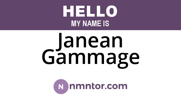 Janean Gammage