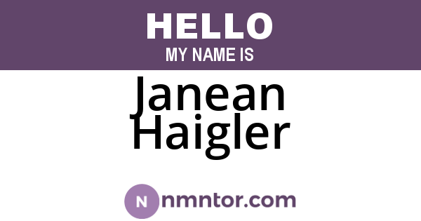 Janean Haigler
