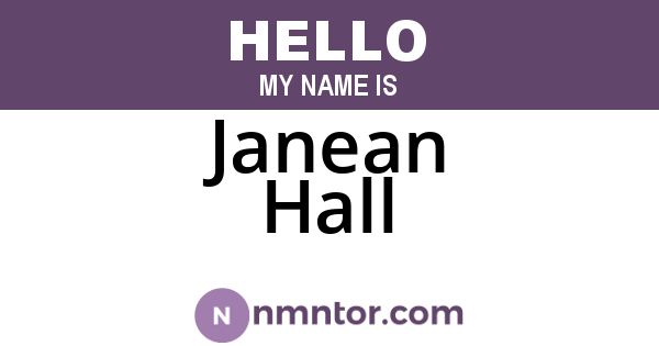 Janean Hall