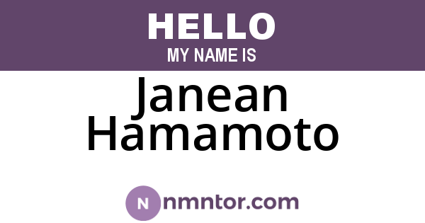 Janean Hamamoto