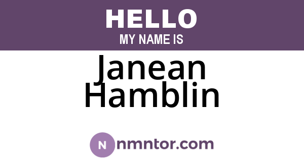 Janean Hamblin