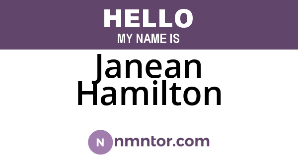 Janean Hamilton