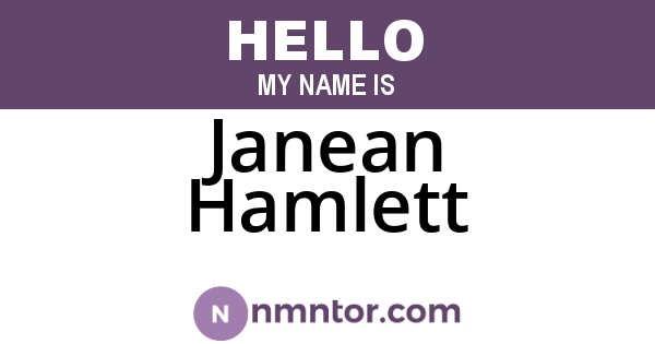 Janean Hamlett