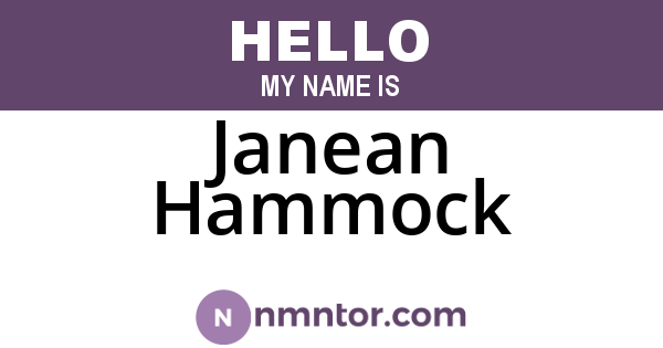 Janean Hammock
