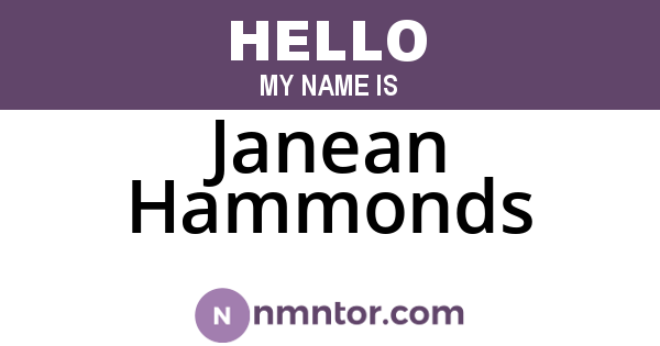 Janean Hammonds
