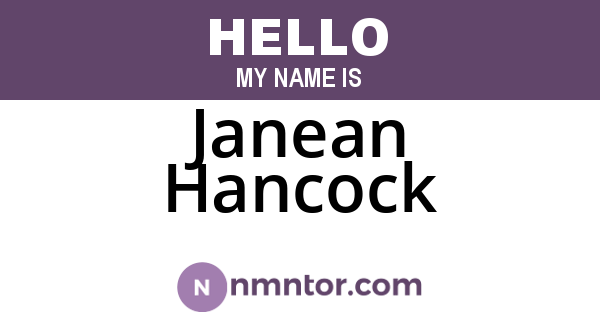 Janean Hancock