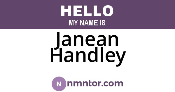 Janean Handley