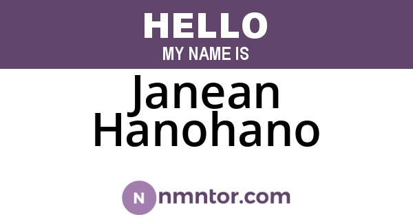 Janean Hanohano