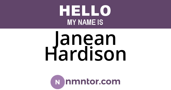 Janean Hardison