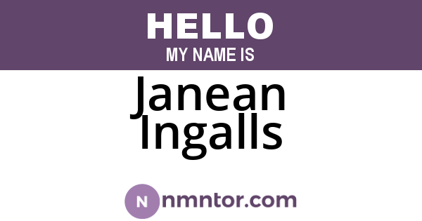 Janean Ingalls