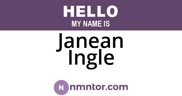 Janean Ingle