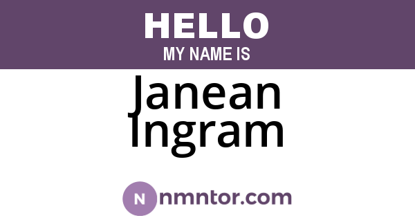 Janean Ingram