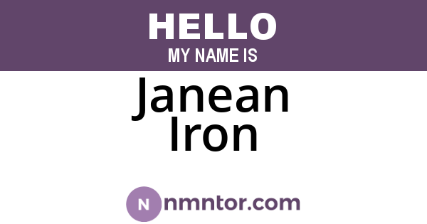 Janean Iron