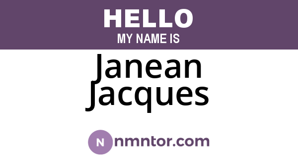Janean Jacques
