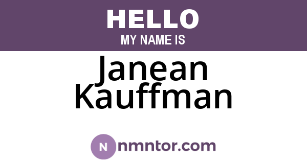 Janean Kauffman