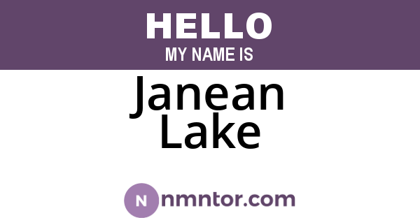 Janean Lake