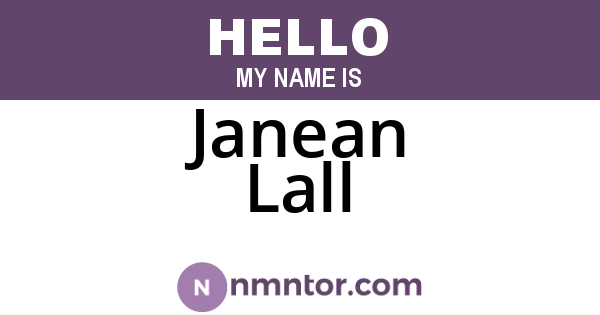 Janean Lall