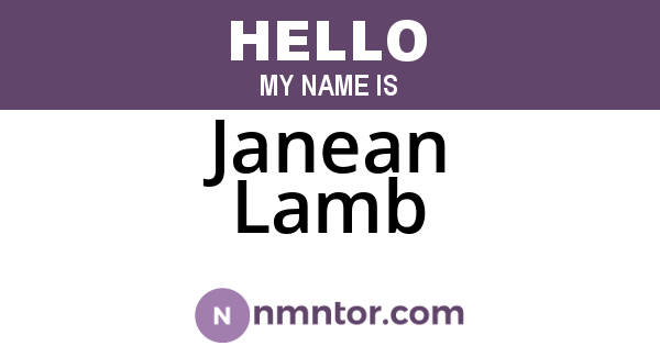 Janean Lamb