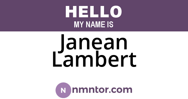 Janean Lambert