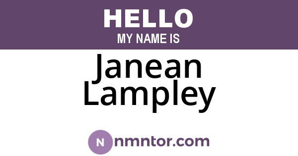 Janean Lampley