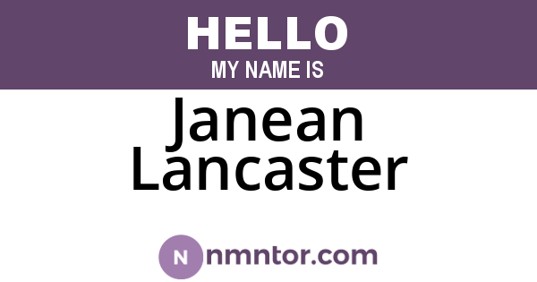 Janean Lancaster