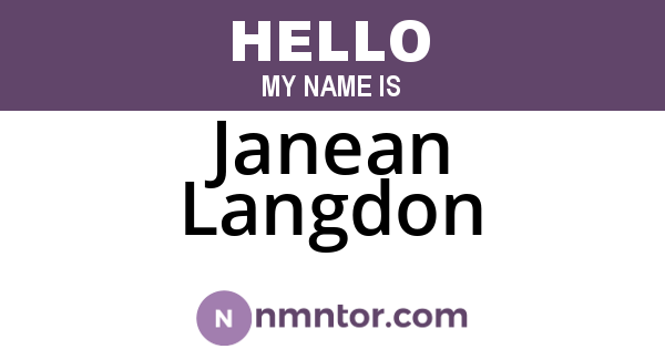 Janean Langdon