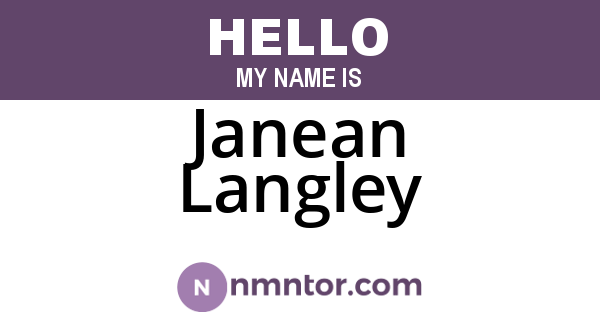 Janean Langley