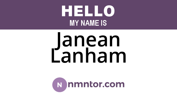 Janean Lanham