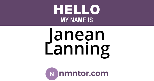 Janean Lanning