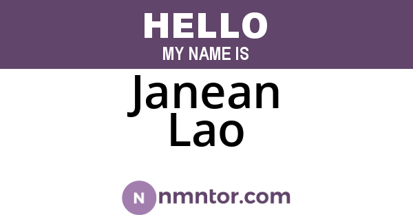 Janean Lao