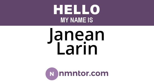 Janean Larin