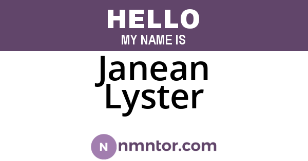 Janean Lyster