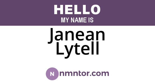Janean Lytell