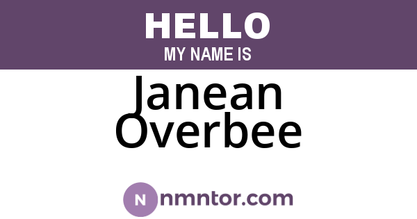 Janean Overbee