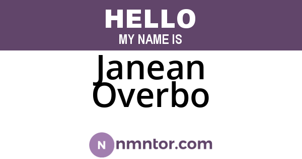 Janean Overbo