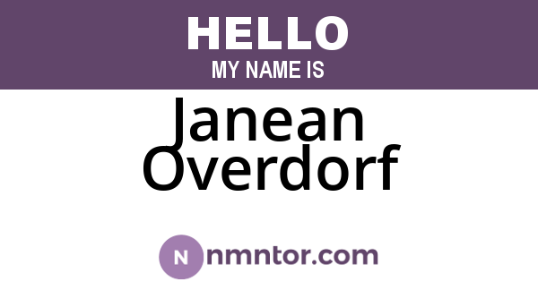 Janean Overdorf