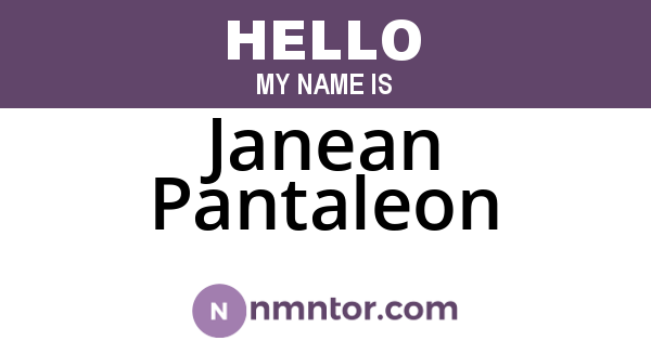 Janean Pantaleon