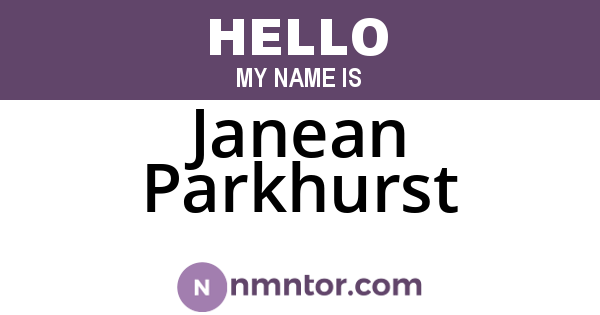 Janean Parkhurst