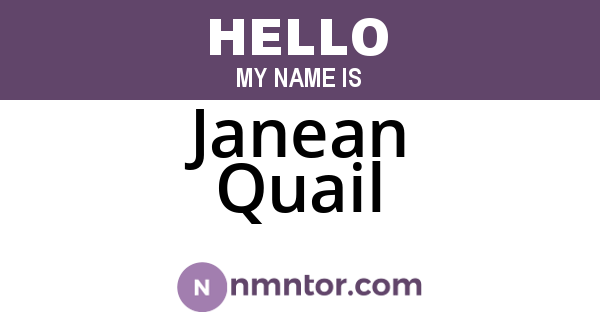 Janean Quail
