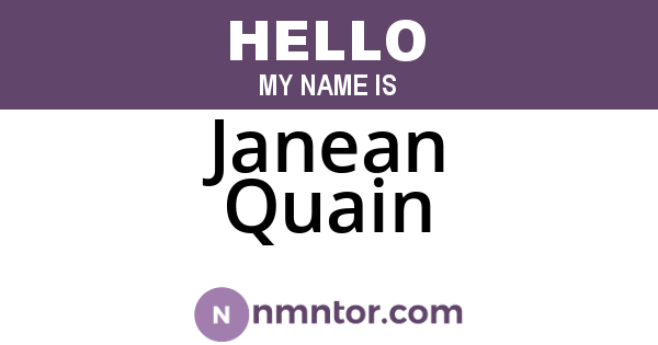 Janean Quain