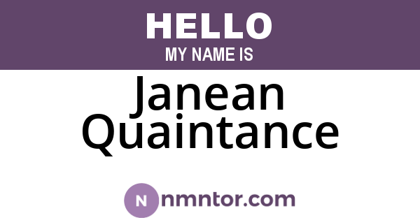 Janean Quaintance