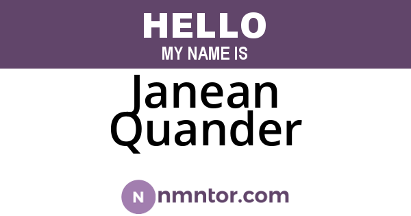 Janean Quander