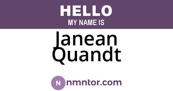 Janean Quandt