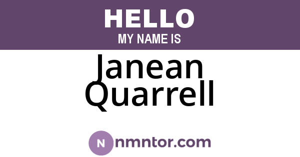 Janean Quarrell