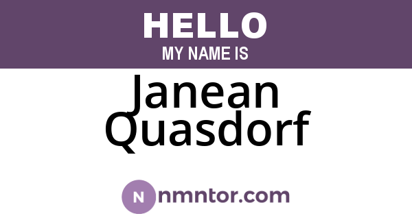 Janean Quasdorf