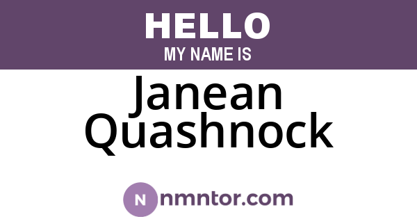 Janean Quashnock
