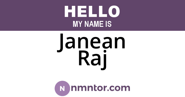 Janean Raj