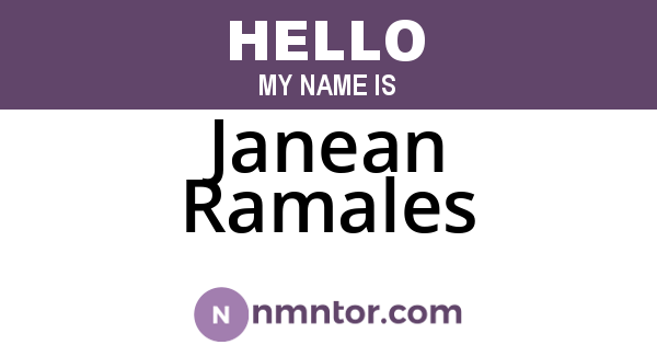 Janean Ramales