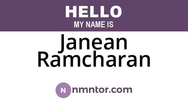 Janean Ramcharan