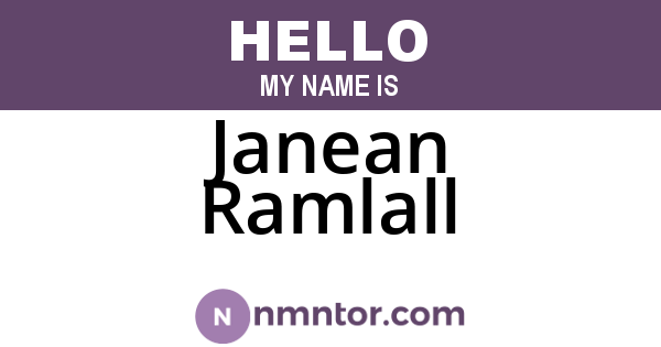Janean Ramlall